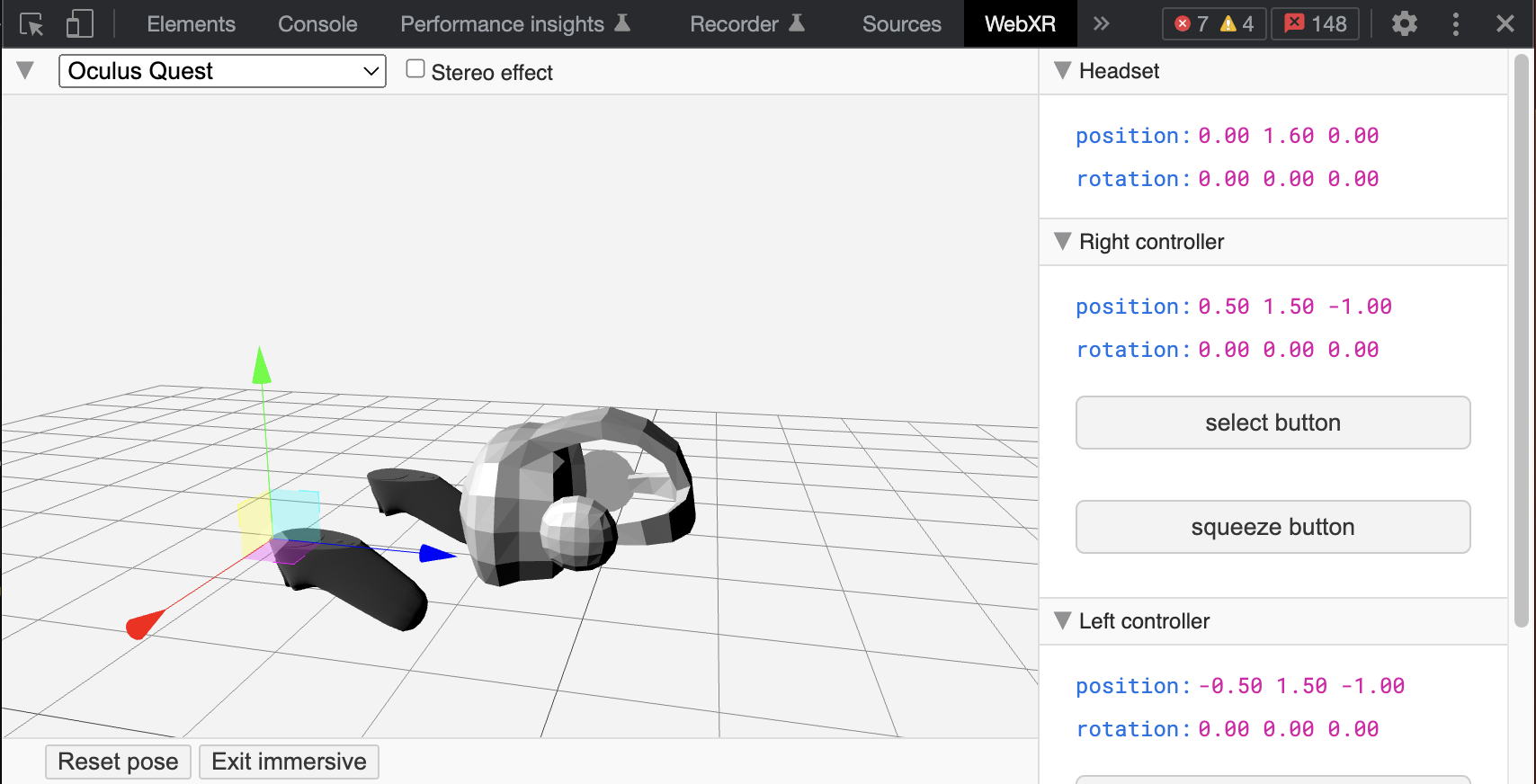 WebXR Browser Tab